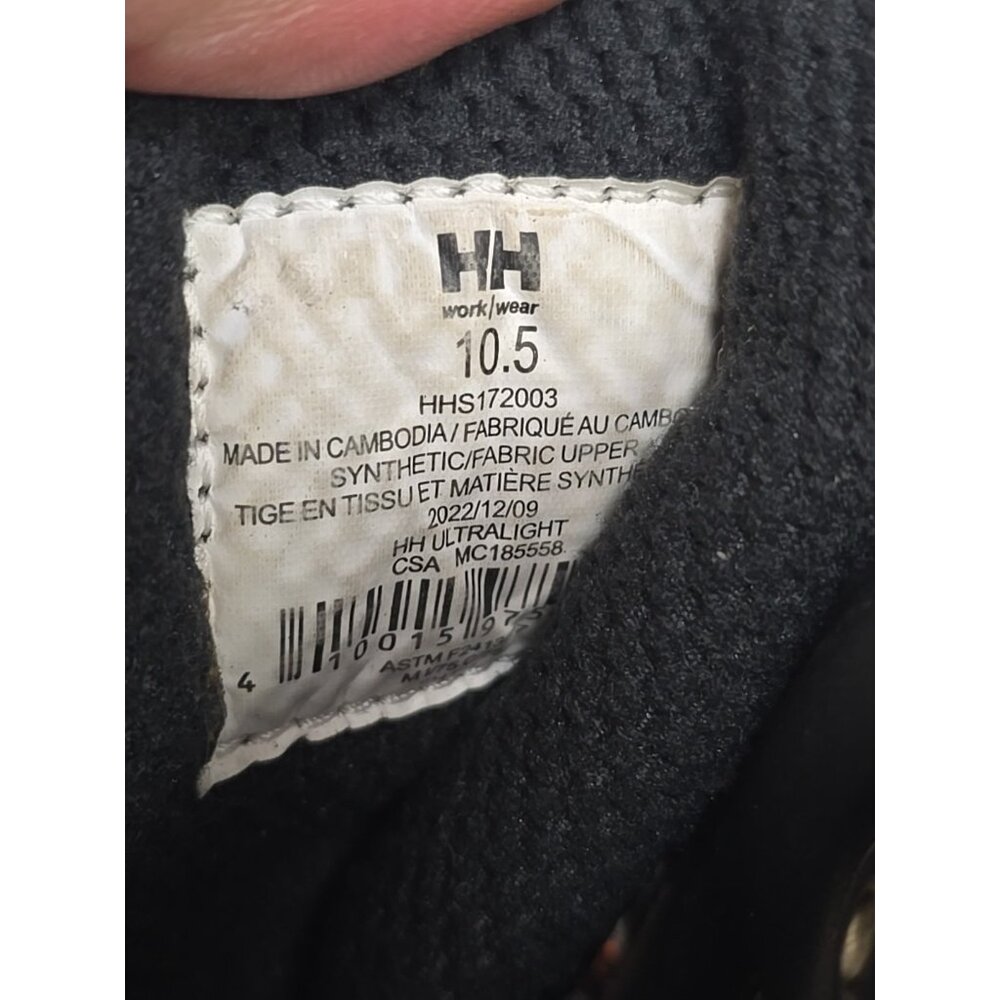Helly Hansen Men's 8" Ultra Light ATCP Work Boots HHS172003 Black Size 10.5M - Picture 4 of 10